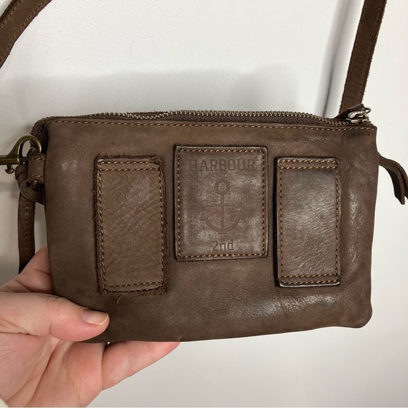 Anthropologie Harbour 2nd Luna Crossbody bag brown leather small mini bag - Picture 6 of 12